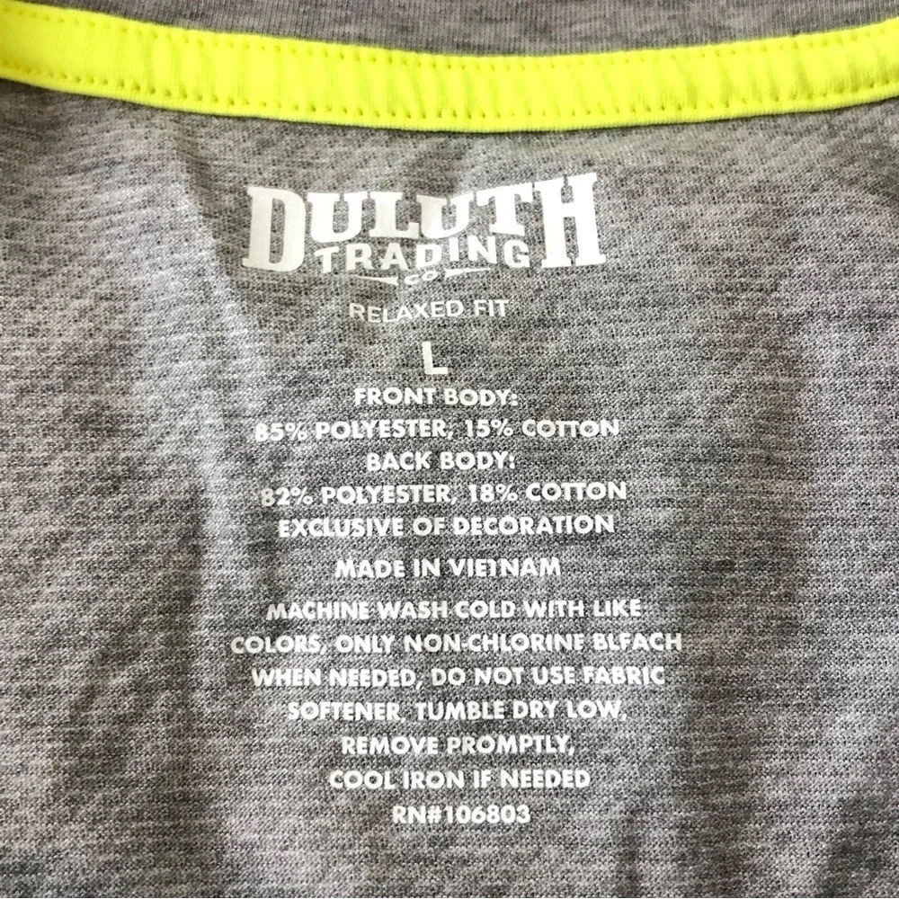 Duluth Trading Co. TradeTek Drirelease Short Sleeve Henley Front Pocket Large